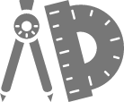 Icon of a compass and protractor